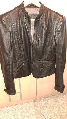 Damen Lederjacke Schwarz Gr.38 (M/S) Lammnappa  Kaum getragen Super Zustand