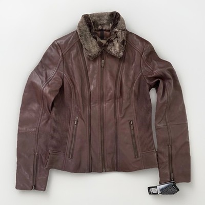 Wilson s Leather New with Tags Genuine Cognac Women s  Soft Leather Jacket XS