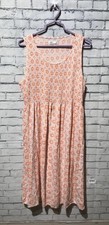 New Croft&Barrow, Women 3X Pink Floral Sleeveless Smocked Midi Dress Cottagecore