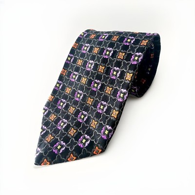 Robert Talbott Best Of Class Jacquard Design Silk Neck Tie Extra Long 62 x 3.75