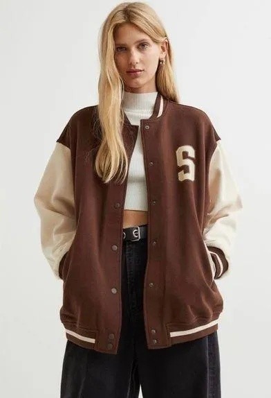 H&M Divided Seattle College Varsity Jacket Womens Bomber Baseball Size S As New