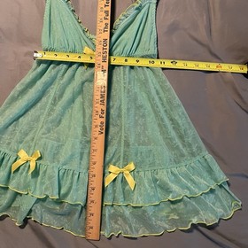 NWT &lsquo;10 Victoria&rsquo;s Secret Sexy Little Things Lace Babydoll Camisole Bows Teal