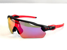 Oakley Radar EV Patn Sunglasses Black Red Frame Red Prizm Lenses OO9208