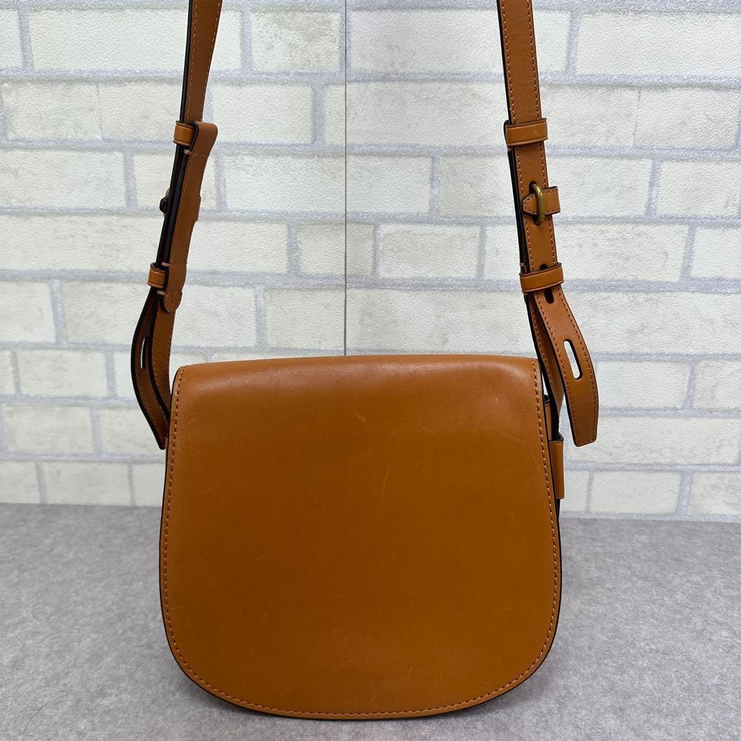 Tory Burch Shoulder Bag Leather Saddle Oak Brown Women's From Japan thumbnail 16