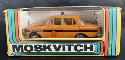 VINTAGE SOWJETISCHE UDSSR MOSKWITSCH 412 MILIZIEN GAI AUTO MASSSTAB 1:43 RUSSISCHES METALLMODELL