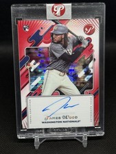 2025 Topps Pristine James Wood Encased Auto Red Pulsar Refractor /5 RC Nationals