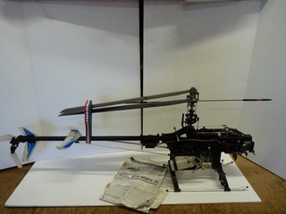 Kyosho Caliber 30 R/C Helicopter No canopy Futaba Gy401 Gyro & Webra 30 Engine