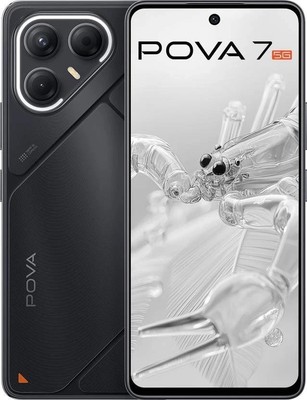 Tecno Pova 7 5G (Black, 128 GB 8 GB RAM) Dimensity 7300 6.78'' NFC Global Version