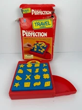 1990 Milton Bradley Travel Perfection Game Complete w/ Box Vintage MB Hasbro