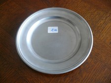 ca. 50 Jahre alter Zinn Teller massiv Zinn gemarkt runder Stempel Engel