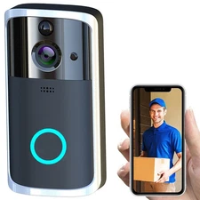 WiFi Video Doorbell Camera HD Two-Way Audio Night Vision Remote APP Alert