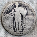 1926 D Standing Liberty Quarter : Original Tone, Low Mintage 1.7M - .9 Fine