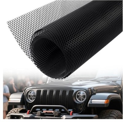 39.37x12.99 Inch Car Grill Mesh, Trimmable Aluminum Mesh Grill with 6×3mm Rhomb