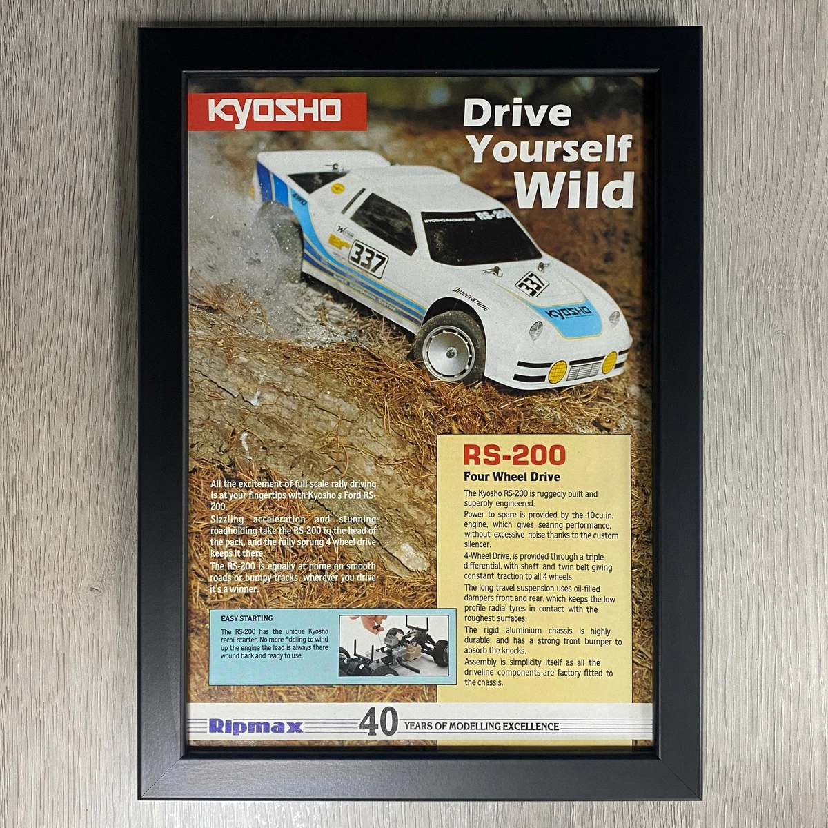 Voiture thermique / buggy / kyosho / Ford RS 200 / 4 WD / + 2 Télécommandes 1988