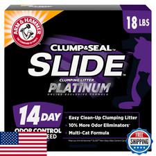 ARM  HAMMER SLIDE Platinum Multi-Cat Clumping Cat Litter, 18 lbs