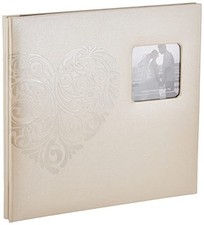 Pioneer Embossed Wedding Post Bound Album 12"X12"-Heart, Beige 12x12 Inches