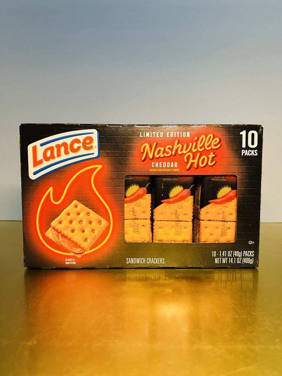 🟠 New Limited Edition Lance NASHVILLE CHEDDAR HOT Sandwich