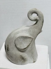 Ceramic Elephant Gray Distressed Three Hands Corp 8” See Pictures For Details