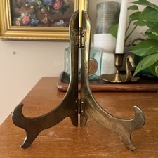 Vintage Brass Picture Frame Easel Stand 6.5  ...