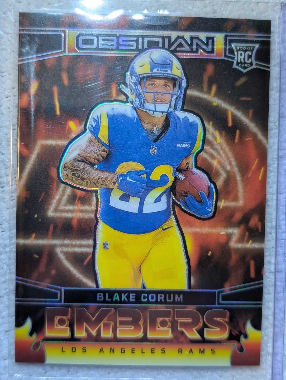 2024 Obsidian Blake Corum Embers SSP RC LA Rams