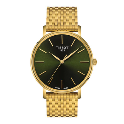 Tissot Everytime 40mm T143.410.33.091.00 Quarzuhr grünes Zifferblatt Swiss Made