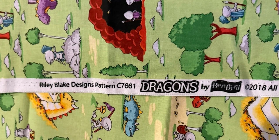 "Tela DRAGONES Riley Blake Designs por Ben Byrd Knights Cave Forest 44"" ancho x por comprar" Foto 3 de 4