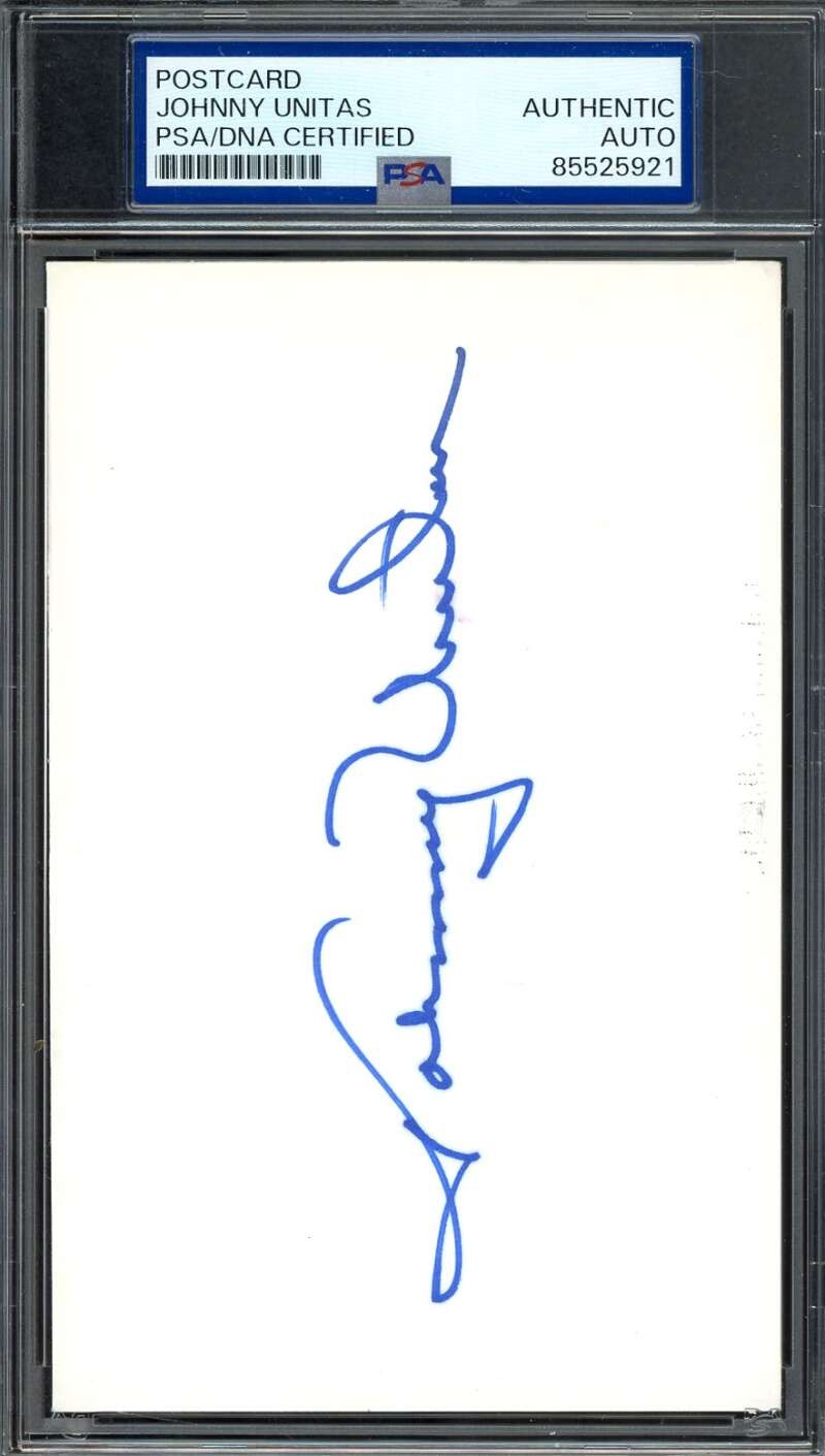 Johnny Unitas PSA DNA Coa Signed GPC Government Postcard Autographed