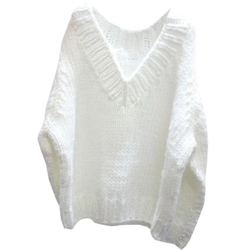Mujeres Tejido Manga Larga Top Pullover Mezcla Algodón Suéter Ropa Chaleco Cuello - Imagen 3 de 3