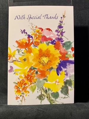 Thank You Greeting Card Floral Thoughtfulness