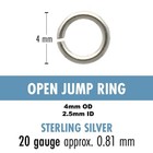925 - Sterling Silver Jump Rings - round