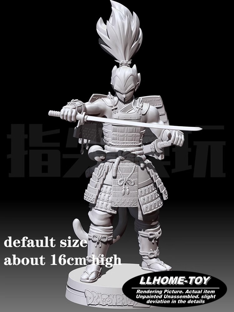Anime DBZ Vegeta Samurai Take a Sword Resina Impresión 3D GK Kit Figura Hágalo Usted Mismo Modelo