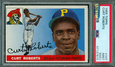 1955 TOPPS # 107 CURT ROBERTS  PACK FRESH  PSA 9   MAC FINEST & SPOTLESSRARE *
