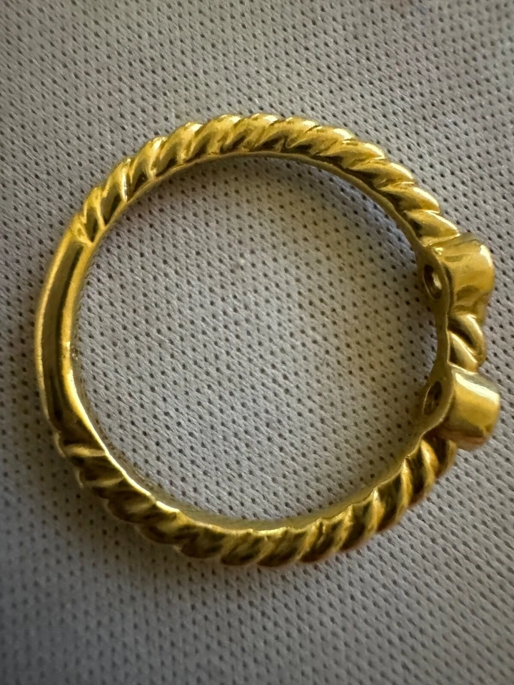 Anillo David Yurman Oro Amarillo 18k Cable Pila Peridoto tamaño 6.25 Foto 4 de 4