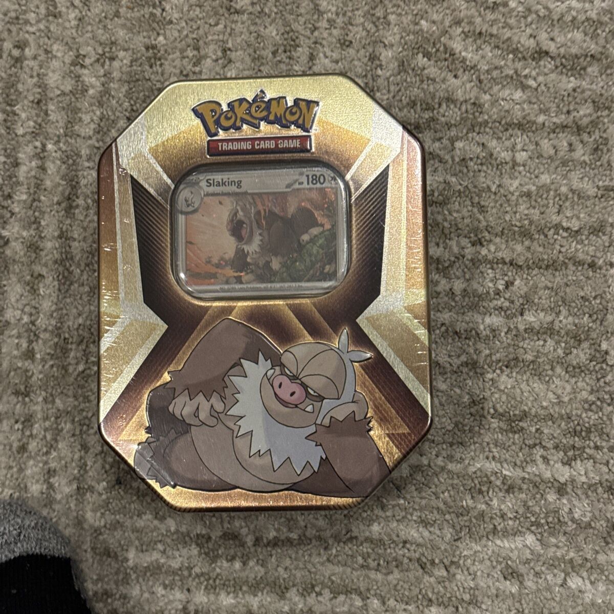 Pokémon Triple Whammy Collector Tin Slaking - Factory Sealed Pokémon Triple Whammy Collector Tin Slaking - Factory Sealed