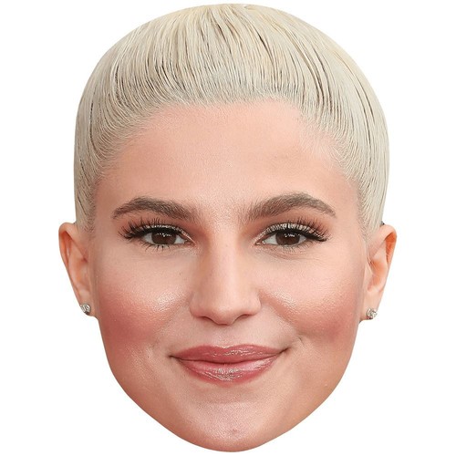 Masque de célébrité Carly Aquilino (hair up), carte plate visage