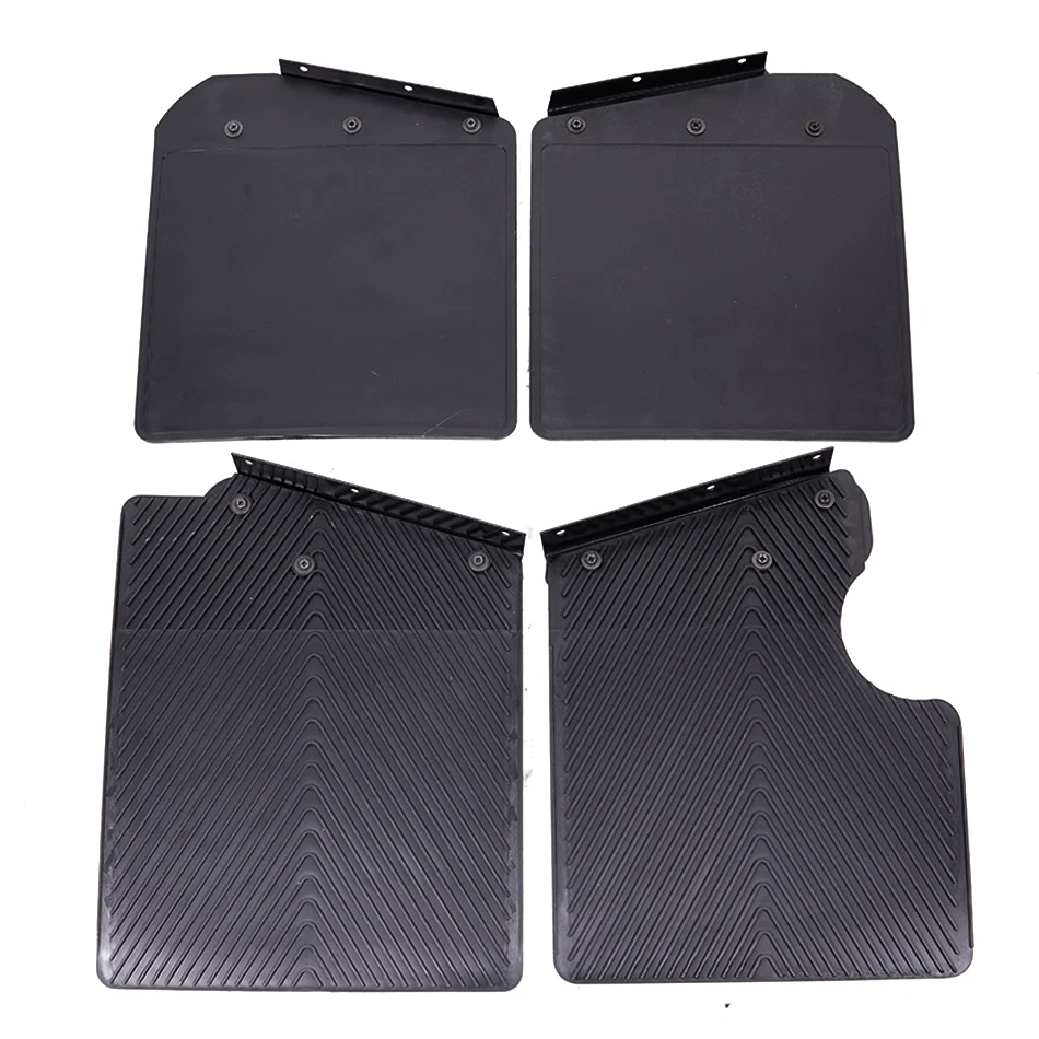 FOR LAND ROVER DEFENDER 90 MUD FLAPS KIT SET FRONT & REAR WITH BRACKETS 1990+ - Image 2 of 4