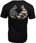 Men's  T Shirt -Realtree-American Flag- USA -Buck Horn Hunting -100% Cotton -NEW
