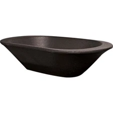 NEW Primitive Farmhouse DOUGH BOWL BLACK Textured Wood Treenware Rustic 13" OVAL