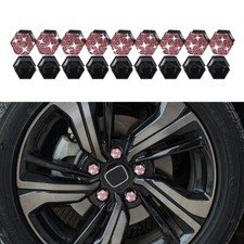 Pink Rhinestone 20pcsset Universal 21mm Wheel Lug Nut Covers Bolt Caps Pink Rhinestone 20pcsset Universal 21mm Wheel Lug Nut Covers Bolt Caps