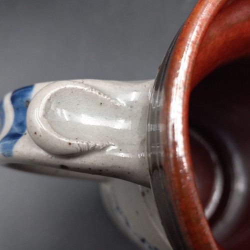 Hand Crafted Harvey Stoneware Pottery Pitcher Signed Wheaton Village 5/90 - Picture 7 of 9