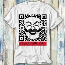 QR Code Barcode Fsociety Evil Corp Elliot T Shirt Meme Gift Top Tee Unisex 1053