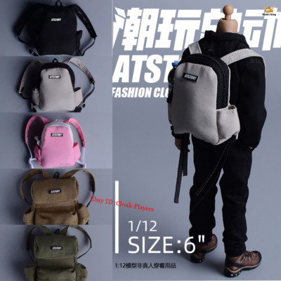1/12 Backpack Sports Bag Model for 6'' Action Figures Scene Props Accessories