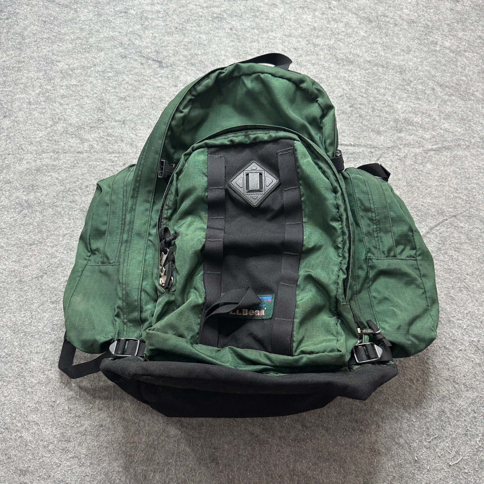 LL Bean Hiking Backpack Green Black Nylon Men's Medium eBay