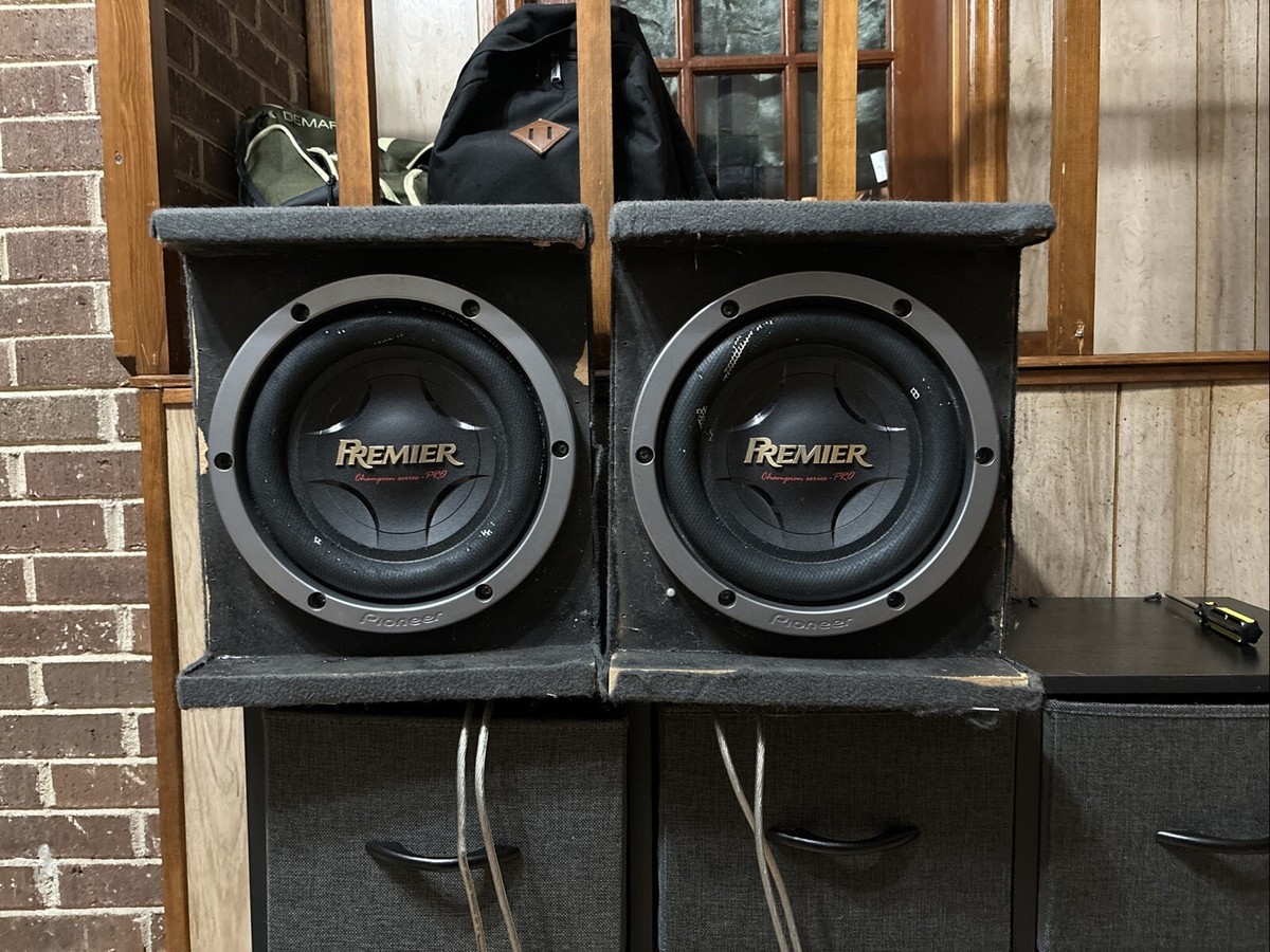 Two 10 Inch Pioneer Premier Champion Series Pro Subwoofers With Box’s