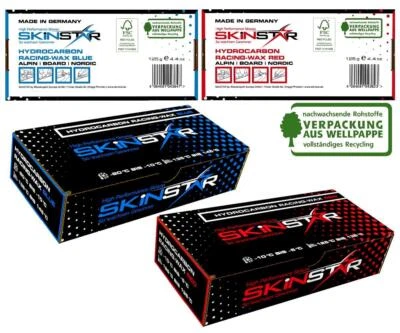 SKINSTAR Hydrocarbon Racing Skiwax Profi-Wachs COLD Mix -Red-Blue