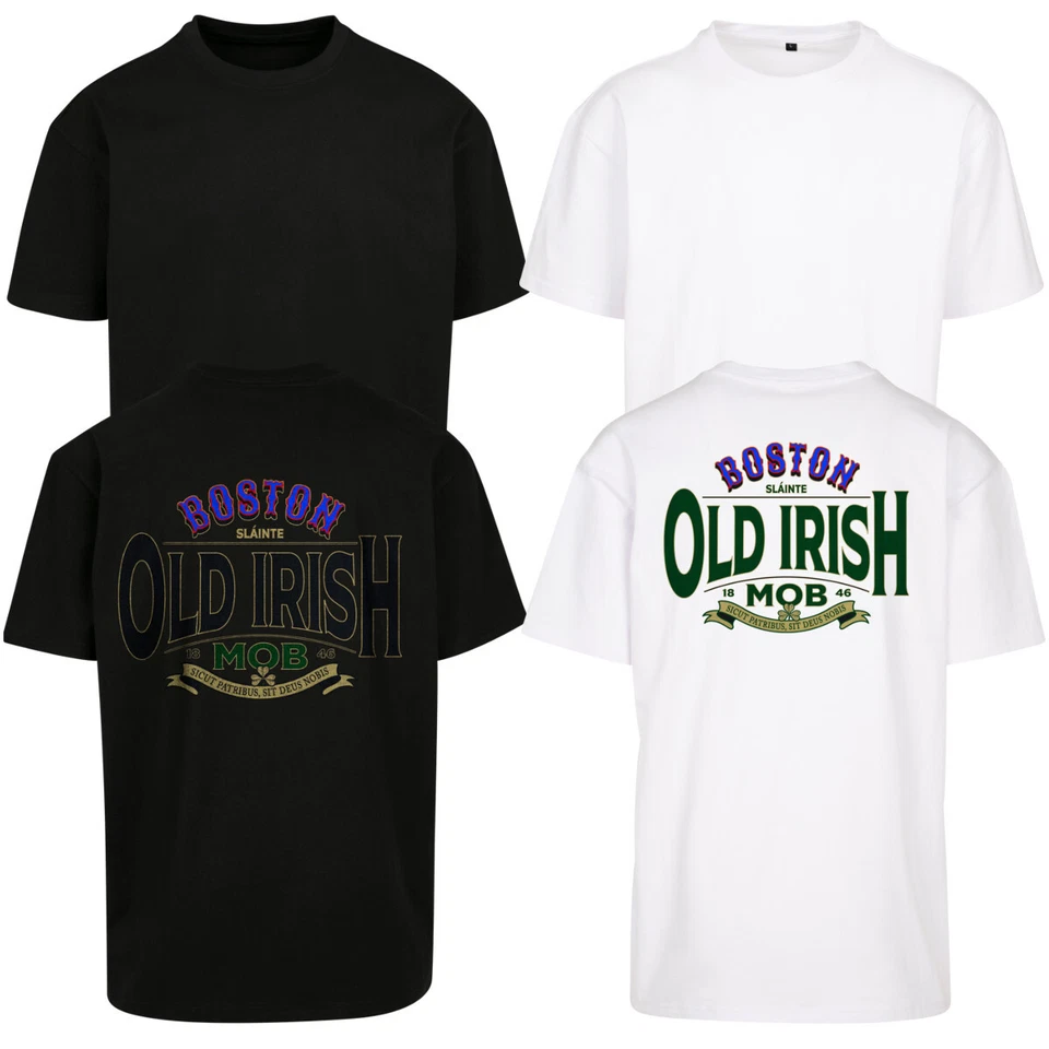 Mister Tee Old Irish Mob Oversize Tee Shirt Top Front Print Relaxed - Image 1 of 1