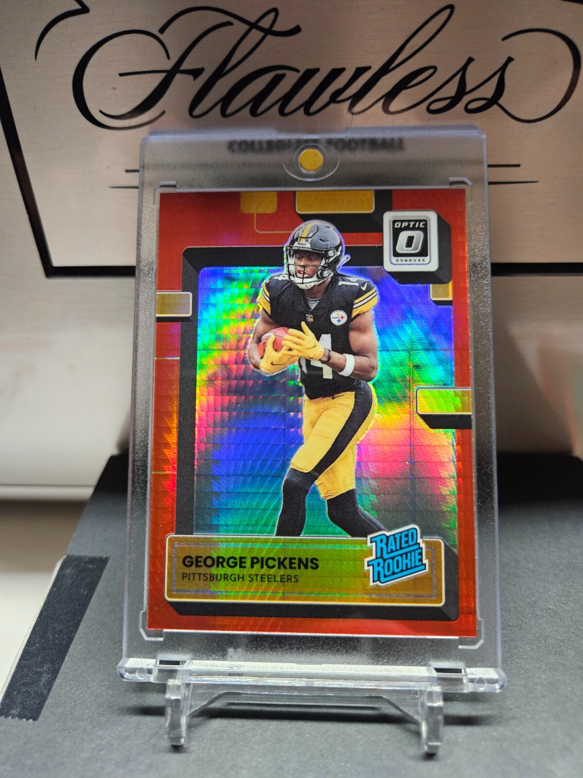 2022 Panini Donruss Optic Rated Rookie George Pickens #223 SP Red Holo Hyper