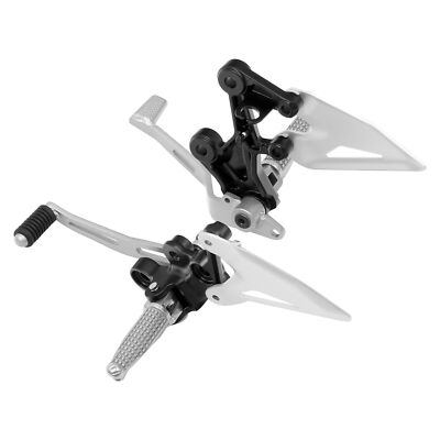 TCMT Chrome Driver Footrest Pegs Bracket For Kawasaki Ninja 400 2018-2024 & Z400 2019-2024