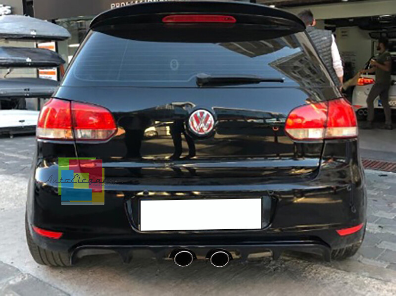 Diffusore Spoiler Posteriore Opaco Nero Per VW Golf 6 2008-2012 - Foto 8