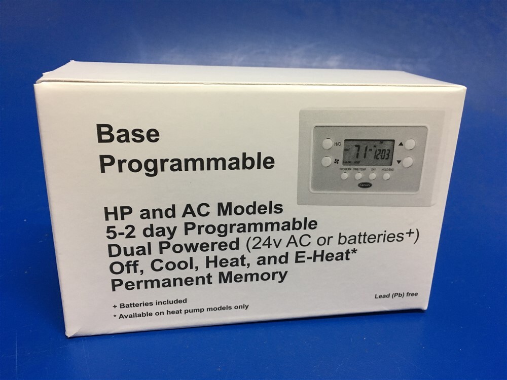 New Carrier Base Programmable Thermostat HP u0026amp; AC Models Dual Powered TB- PHP01-A | eBay